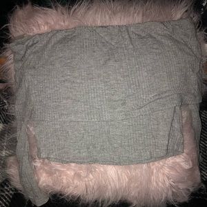 Long sleeve half crop top